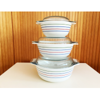 Pyrex England Spectrum ovenschalen